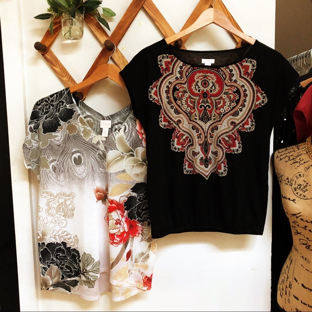 Chico’s Floral Boho Chic Tops 0 Lot